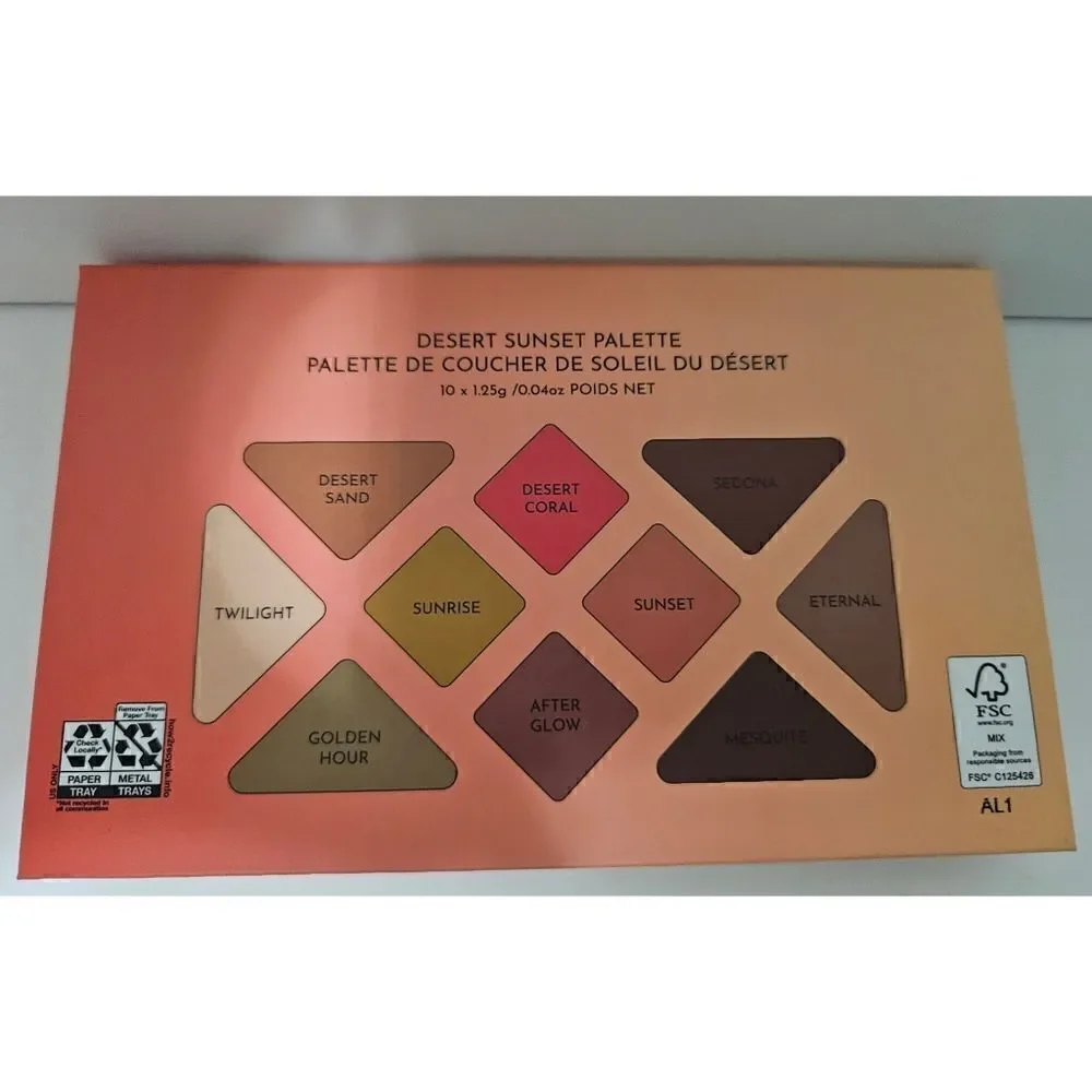 ATHR Beauty Desert Sunset Pallet, Brand New, Never Swatched or Used, 10 Shades